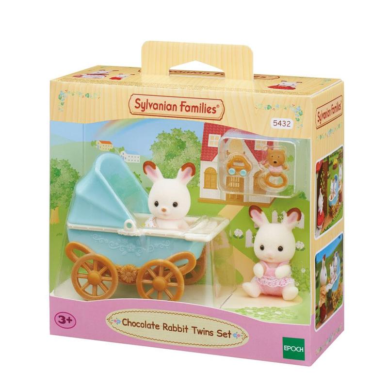 sylvanian families twin pram