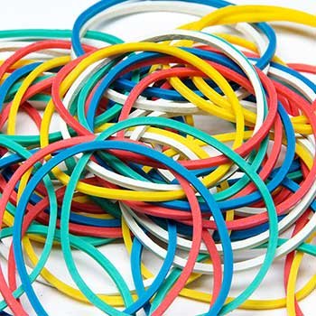 coloured rubber bands