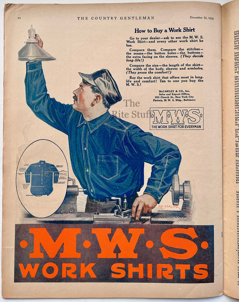 A Brief History of the Work Shirt - 1886-1930 – The Rite Stuff