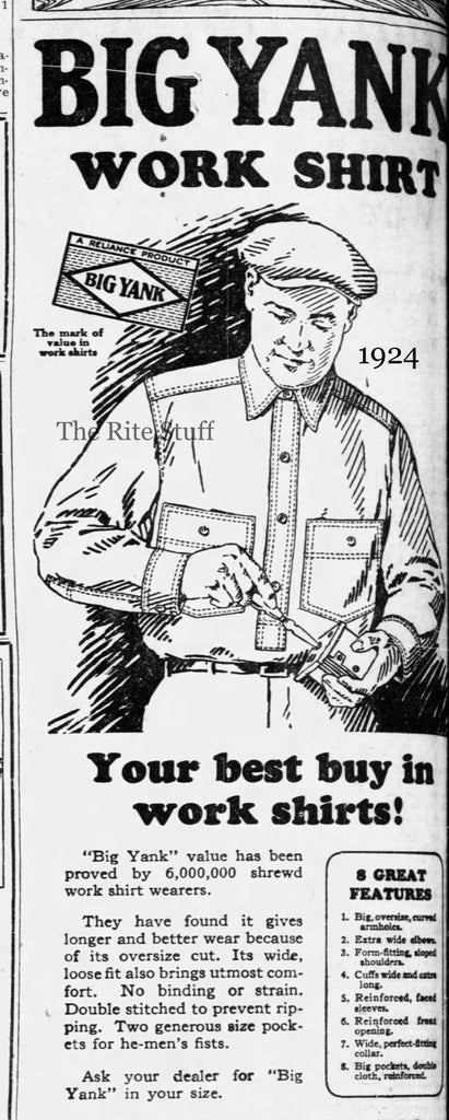 A Brief History of the Work Shirt - 1900-1930 – The Rite Stuff