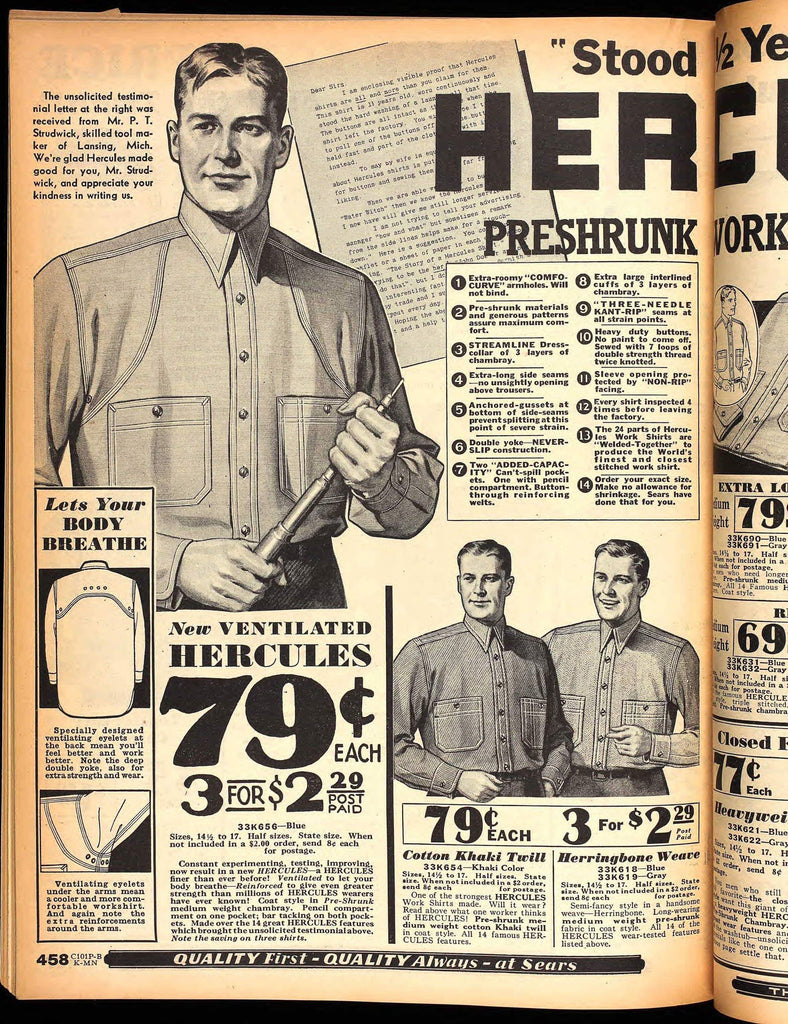 A Brief History of the Work Shirt, Part 2 - 1930-1940 – The Rite Stuff