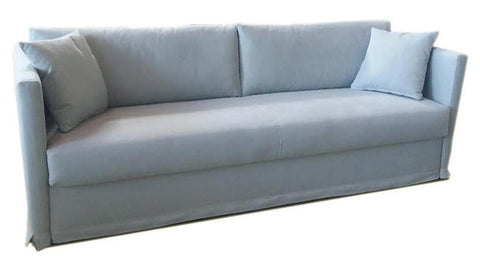 Comfy side horizontal sofa bed by Karine Vaucher London UK for Bonbon
