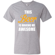 This Beer is Making me Awesome  Men’s Printed V-Neck T-Shirt