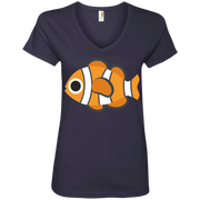 Nemo Fish Emoji Ladies’ V-Neck T-Shirt