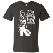 Banksy’s If You Want To Achieve Greatness Stop Asking For Permission Men’s V-Neck T-Shirt