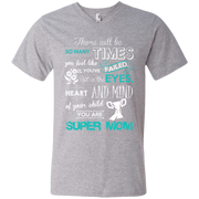 In the Heart & of your Child you Are Super Mom Men’s V-Neck T-Shirt