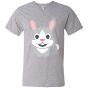 Happy Rabbit Emoji Men’s V-Neck T-Shirt