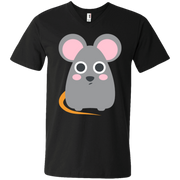 Fat Mouse Emoji Men’s V-Neck T-Shirt