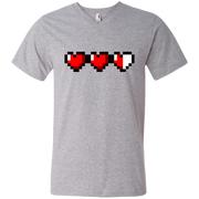 Gamer Lives Hearts Half Life Gone Men’s V-Neck T-Shirt