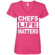 Chefs Life Matters Ladies’ V-Neck T-Shirt