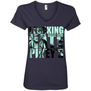 Snatch I Fu*king Hate Pikey’s Movie Quote Ladies’ V-Neck T-Shirt