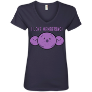 I Love Membering! Member Berries Ladies’ V-Neck T-Shirt