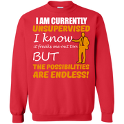 I Am Currently Unsupervised, The Possibilities are Endless! Sweatshirt