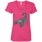 Scorpion Emoji Ladies’ V-Neck T-Shirt