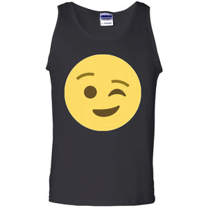 Winking Happy Emoji Face Tank Top