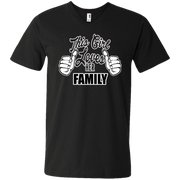 This Girl Loves Her Family Men’s V-Neck T-Shirt