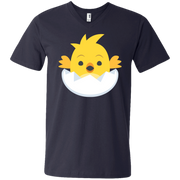 Chick Hatching Emoji Men’s V-Neck T-Shirt