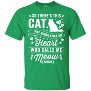 So There’s This Cat That Kinda Stole my Heart who calls me Meow (MOM)_T Shirt_navy