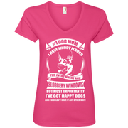 No.1 Dog Mum Ladies’ V-Neck T-Shirt