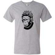 Banksy’s The Queen is a Monkey Men’s V-Neck T-Shirt