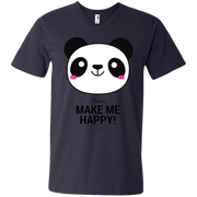 Pandas Make Me happy, You Not so Much! Men’s V-Neck T-Shirt