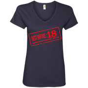 Best Before 18 Ladies’ V-Neck T-Shirt