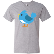 Blue Bird Emoji Men’s V-Neck T-Shirt