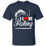 I Love Fishing Hooked T-Shirt