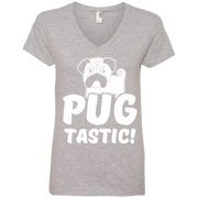 Pug Tastic! Ladies’ V-Neck T-Shirt