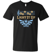 Zelda Light Up Up ‘Make It Rain’ Song Men’s V-Neck T-Shirt