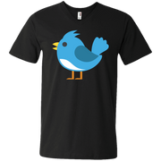 Blue Bird Emoji Men’s V-Neck T-Shirt