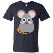 Fat Mouse Emoji Men’s V-Neck T-Shirt