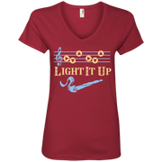 Zelda Light Up Weed Meme Ladies’ V-Neck T-Shirt