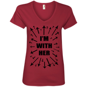 Im With Her! Women’s Day! Ladies’ V-Neck T-Shirt