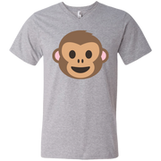 Monkey Face Emoji Men’s V-Neck T-Shirt