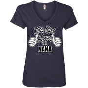 This Girl Loves Her Nana Ladies’ V-Neck T-Shirt