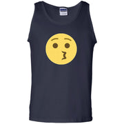 Whistling Emoji Face Tank Top