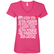I Love You in The Morning Poem Ladies’ V-Neck T-Shirt