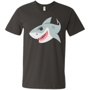 Shark Emoji Men’s V-Neck T-Shirt