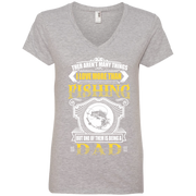 I Love Being a Dad More Than Fishing! Ladies’ V-Neck T-Shirt