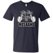 This Girl Loves Her Husband Men’s V-Neck T-Shirt