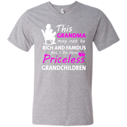 This Grandma may not be Rich and Famous but i do have Priceless Grandchildren Men’s V-Neck T-Shirt