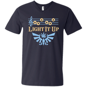 Zelda Light Up Up ‘Make It Rain’ Song Men’s V-Neck T-Shirt