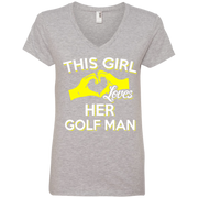 This Girl Loves Her Golf Man Ladies’ V-Neck T-Shirt