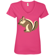 Squirrel Emoji Ladies’ V-Neck T-Shirt