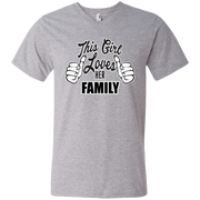 This Girl Loves Her Family Men’s V-Neck T-Shirt