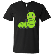 Waving Caterpillar Emoji Men’s V-Neck T-Shirt
