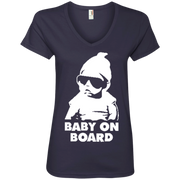 Hangover Cool Baby on Board Ladies’ V-Neck T-Shirt