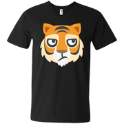 Tiger Face Emoji Men’s V-Neck T-Shirt