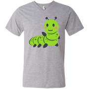 Waving Caterpillar Emoji Men’s V-Neck T-Shirt